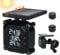 OBEST Tyre Pressure Monitor, Solar Power Wireless Tpms Tyre Pressure Monitoring System for Motorcycle Car Safety Monitor with LCD Display & 2 External Sensors