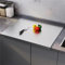 Tagliere in acciaio inox a forma di L – Tagliere per impastare (40 x 60 cm)