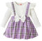 Haokaini Baby Mädchen Kleidung Neugeborene Strampler Kleid Lange Rüschen Ärmel Outfits Floral Strapse Rock Overall Kleinkind Jumpsuit Set