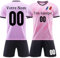 Maillot Football Personnalisé Maillot de Foot Enfant Homme Ensemble T-Shirt + Shorts Foot Personnalisé