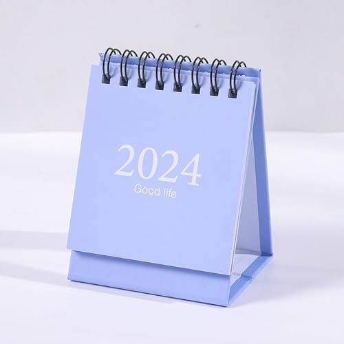 Altsuceser 2023-2024 Kleiner Schreibtischkalender, Mini Tischkalender, Monatlicher Desktopkalender, Kleiner Stehpultkalender, Stehender Schreibtischkalender, niedlicher Flip-Kalender für Home Office