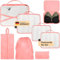 Alpenstern® Koffer Organizer Set 8-Teilig I Deutsche Marke I Packwürfel Kleidertaschen Packtaschen für Gepäck I Urlaub und Reise-Zubehör I Kofferorganizer packing cubes travel organizer (Pink)