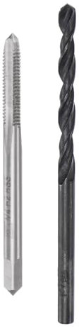 sourcing map Metric Tap and Drill Bit Set, M4 x 0.7 Thread Tap & 3.3mm Black Oxide Twist Drill Bit, Straight Flute Tap Tapping Threading Repair Tool Kit