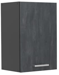 Vicco Hängeschrank R-Line, hängender Küchenschrank, Schwarz Beton/Anthrazit, 40 cm