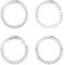 Lantine 4 Stück 16g Septum-Piercing G23 Titan Scharnier-Segment-Clicker Daith Piercing Ring Helix Tragus 8mm