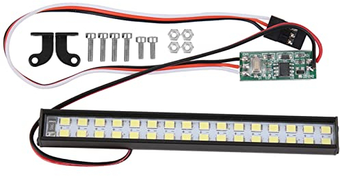 FLEXMAN 5 V 8,4 V RC LED Lichtleiste, 100 mm, Leds, Schwarzes Dach LED Lampen Set mit Langer Einschaltdauer, Stroboskop, Atmung, Verschleißfeste RC Car Dachlampe für RC Crawler