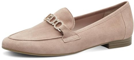 MARCO TOZZI by Guido Maria Kretschmer Damen Slipper aus Leder Elegant, Rosa (Nude), 41 EU