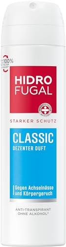 Hidrofugal CLASSIC Spray, starker Antitranspirant Schutz mit dezentem Duft, Deo Spray für zuverlässigen Schutz ohne Ethylalkohol (150 ml)