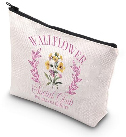 Wallflower Social Club Make-up-Tasche, Motiv: We Bloom Bright Gifts Polin Season Gifts Lady Society Papier-Leinen-Reißverschlusstasche, Wallflower UK