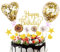 Bieiyhe 17 Stück Geburtstagstorte Deko Gold Glitter Happy Birthday Kuchen Deko Cake Topper Torten Topper Tortendekoration Geburtstag Tortendeko Tortenstecker für Torte Cupcake Topper für Jubiläum