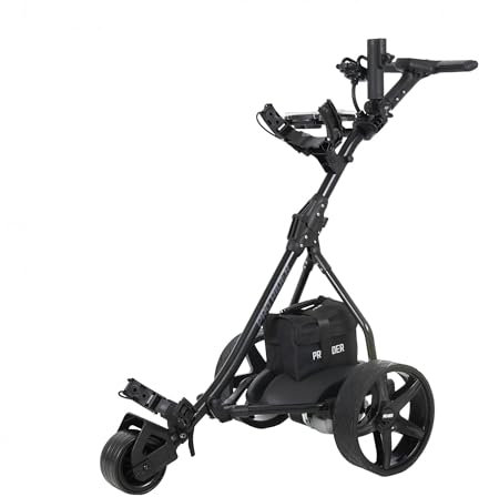 Prorider Electric Golf Trolley With 9 Speed Settings, Auto Distance Function, Powerful 200W Motor, Extra Grip Wheels, Easy To Assemble Complete with £100 Worth Of Accessories 18 AND 36 Hole Models