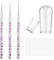 JJUNW 5 Stück Nagel Stempel Nagelpinsel Set, Transparenter Nagelstempel mit Nail Art Liner Pinsel und Nagelschaber, Silikon Nagel Stempel, French Tip Nail Stamp für Maniküre DIY Nageldesign