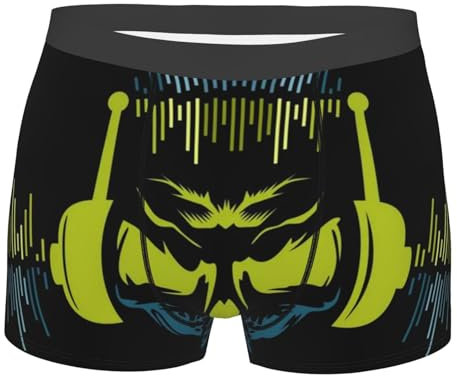 Anceky Mens Underwear Boxer Briefs Pouch Trunk Boxer Shorts, King Dj Skull