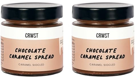 Crwst Welsh Sea Salted Caramel | Gluten-Free, Made with Real Dairy, Luxuriously Smooth Spread for Baking & Treats | Perfect for Gifting or Indulgence (Chocolate Caramel Spread)