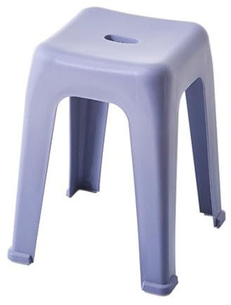 WITEN&NOCK Design Badhocker Duschhocker Sitzhocker Badezimme Dusche Wohnzimmer Stuhl aus Kunststoff, 30x30x47cm,Violett (RAL 4005)