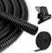 Cable Tidy Sleeve 10Ft Black Cable Management Wire Tidy Cord Protector for TV, PC, home, office and garden, Provides cable protection for dogs and cats from pet chewing