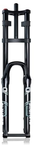 QHIYRZE 26 27.5 29 Mountainbike-Federgabel Steckachse 15 * 110mm Boost Fahrrad Gabel Federweg 150mm Doppelschulter Luftgabel Mit Lockout Rebound Scheibenbremse Vorderradgabel(Black,26'')