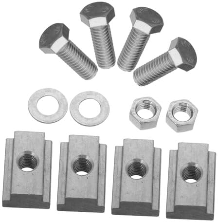 JECOMPRIS 4 Sätze Anhängerschienenmuttern t Nutensteine T-Slot-Rack-Zubehör Zurrgurt festschrauben Zubehör für Dachträger mit T-Schlitz LKW-Nüsse Rostfreier Stahl Silver