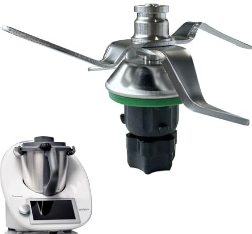 Messer für Thermomix TM5 TM6, Ersatzmesser mit Dichtungsring aus Edelstahl, Küchenmaschine Mixmesser für Thermomix TM5 TM6 Zubehör Ersatzteile, Ersatzklinge für Vorwerk Thermomix Küchenmaschine
