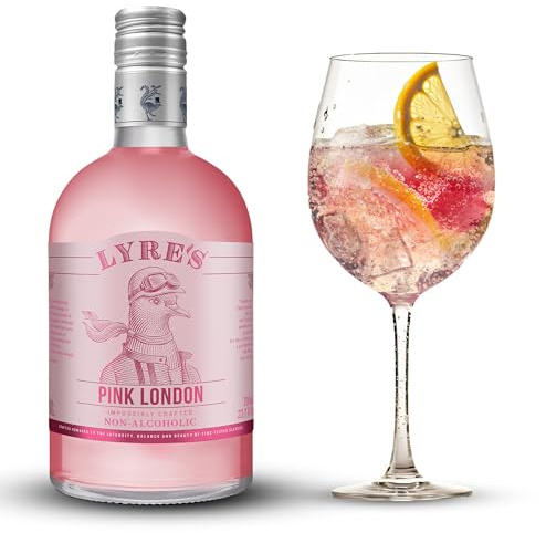 Lyre's Non Alcoholic Pink London Spirit, Award Winning Low Calorie, Vegan Friendly Zero Proof Botanical Spirit for Pink G&Ts, Add to a Gin Glass with Ice and Tonic (700ml)