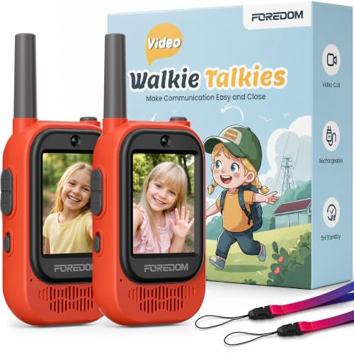 FOREDOM Walkie Talkies für Kinder Walkie Talkies Funkgeräte Set Spielzeug für Jungen & Mädchen 3-12 Jahre, Geschenke Outdoor-Abenteuer – 3er Set