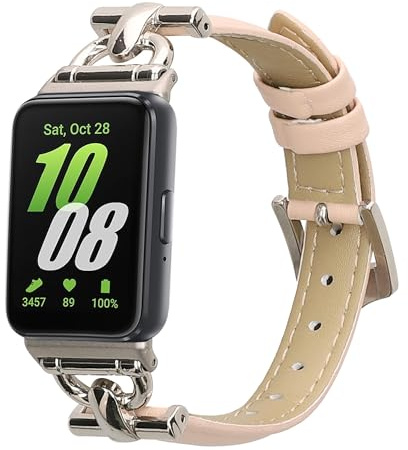 kwmobile Echtleder Uhrenarmband für Samsung Galaxy Fit 3 Armband - Ersatzarmband für Fitnesstracker - Wechselarmband Smartwatch