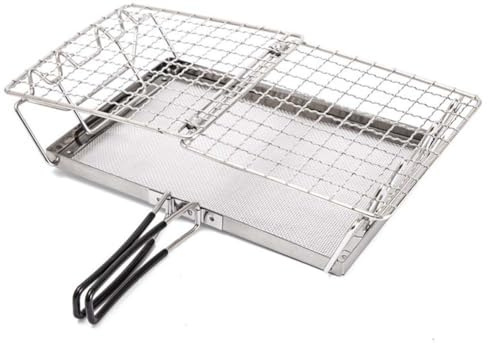 JoyousMall Grille-pain pliable en acier inoxydable pour la cuisine en plein air, réchaud à gaz portable avec taille réglable pour camping-car, randonnée, randonnée pédestre, argenté