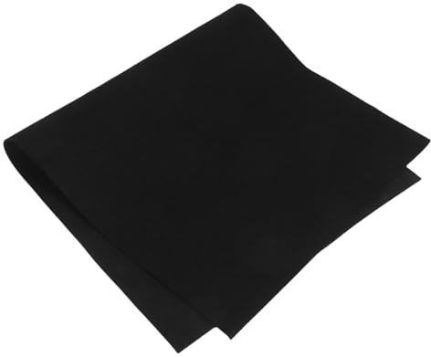 NUOBESTY Black Felt Speaker Grill Cloth 39.3 X 21.7 Inch Soundproof Cover with Adhesive Backing for Home Audio and Studios, Reduces Noise and Vibration, Easy Installation