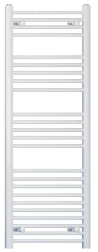 400mm Wide White Bathroom Towel Rail Radiator - Central Heating - 19mm Tube (400 x 1400mm)
