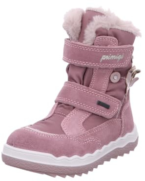 PRIMIGI Pfzgt 23807 Maedchen Winterstiefel Veloursleder und Textil | Winterschuhe, Rosa, Klettverschluss, Schmetterling, Kinder, Schuhe