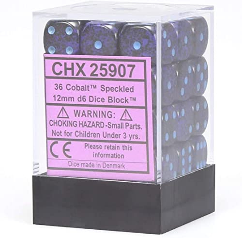 Dice Block with 36 d6 Speckled Cobalt