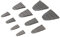 Dapetz ® 10Pc Hammer Handles Replacement Wedge Set Head Piece Slot Replacing DIY for Securing Hammer Handles Contains 2 x No.1, No.2, No.3, No.4 and No.5 Wedges