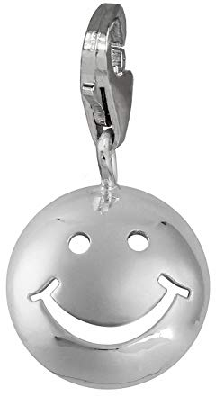 SilberDream Charm Schmuck 925 Echt Silber Armband Anhänger Smiley FC3148 Silber Charmsschmuckanhänger