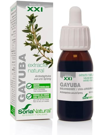Soria Natural Gayuba Extracto - Antiséptico Natural Urinario, Favorece la Salud de las Vías Urinarias y el Efecto Diurético - 100% Puro - Salud de la Vejiga - Botella de 50 ml