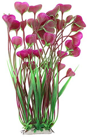 Garosa Herbes Aquatiques en Plastique Herbe Artificielle Aquarium Réaliste Plantes sous-Marines Naturel Aquarium Décor Superbe Décoration Ornement Excellent Refuge pour Les Poissons(vin Rouge)