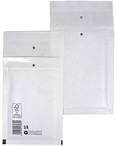 200 Stück Luftpolsterumschläge Luftpolstertaschen Versandtaschen 1/A 120x175 mm weiß