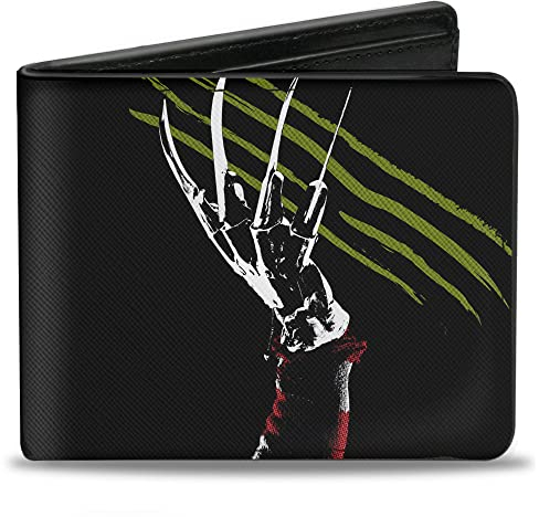 Buckle-Down Freddy Krueger, Standard Bifold Geldbörse, 10,2 x 8,9 cm