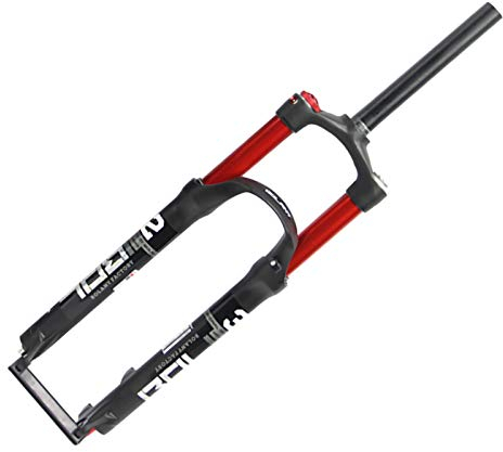 MTB Luft-Federgabel, Fahrrad Alu Suspension Gabel,26/27.5/29Zoll fahrradgabel federgabel Federung mit Speed Lockout Funktion Gabel/Federweg: 100 mm