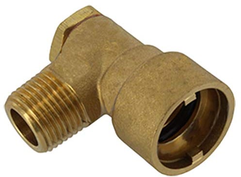 SPARES2GO Conector de bayoneta universal en ángulo para horno de gas LPG/cocina (1,27 cm)