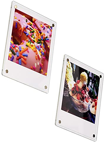 3in Magnetischer Fotorahmen-Aufkleber, 2-seitiger Klarer Kristallstruktur-Acryl-Fotorahmen-Kühlschrankaufkleber für -Magnet-Kühlschrankaufkleber