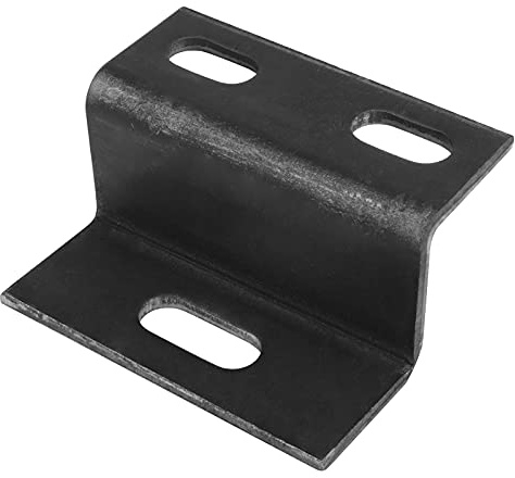 eoere Lot de 6 équerres d'angle à angle droit robustes en forme de Z, supports de support profilés à double canal, connecteur de fixation d'étagère de meubles, épaisseur en acier de 3,9 mm, noir