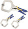 AHUNTTER 3 Pack 6 '' C-Clamp, Metal Grip Locking C Clamp Pliers, Adjustable Welding Clamps Set with Swivel Pads for Woodworking, Aligning, Welding, Blue