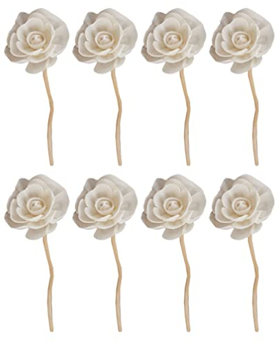 8stücke Aromatherapie Rattan Stäbchen Diffuser Sticks Für Ätherische Öle Und Raumduft Blumen-design Für Natürliche Dekoration Wohnzimmer Schlafzimmer Und Küche