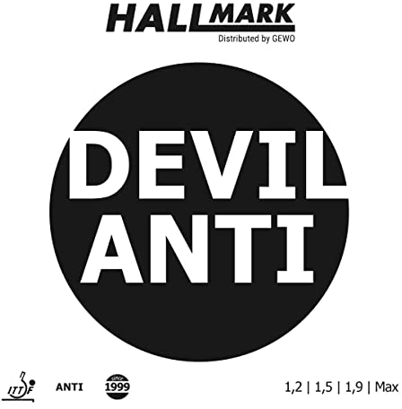 Hallmark Belag Devil-Anti, schwarz, 1,5 mm