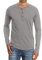 NITAGUT Men's Long Sleeve Tops Casual Cotton Basic Henley T Shirts for Men,Light Gray,Medium