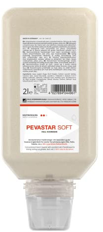 Pevastar SOFT - konzentrierter Handreiniger auch für sensible Haut, 2 Liter Softflasche, 6 Stück