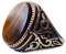 Tigerauge Natürlicher flacher Halbedelstein Ovaler Steinring, massives 925er Sterlingsilber, Siegelring, antikes türkisches Geschenk für Männer im arabischen Stil (Tigerauge)