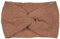 styleBREAKER Damen Feinstrick Stirnband mit weicher Oberfläche und Twist Knoten Detail, warmes Winter Haarband, Headband 04026043, Farbe:Hellbraun
