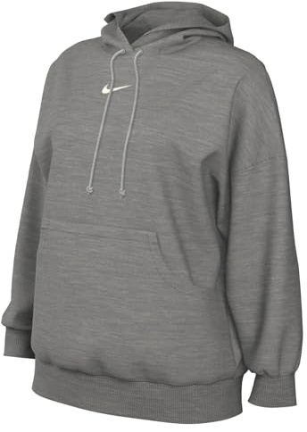 Nike DQ5860-063 W NSW PHNX FLC OS PO Hoodie Sweatshirt Damen DK Grey Heather/SAIL Größe M-T