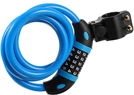 Toddmomy Kabelfahrradschloss Stelligem Zahlenschloss Hochfestes Drahtseilmaterial Sicherheitsfahrradschloss Blau Langlebig Und Praktisch Flexibel Und Einfach Zu Bedienen Mit Schutzbeschicht